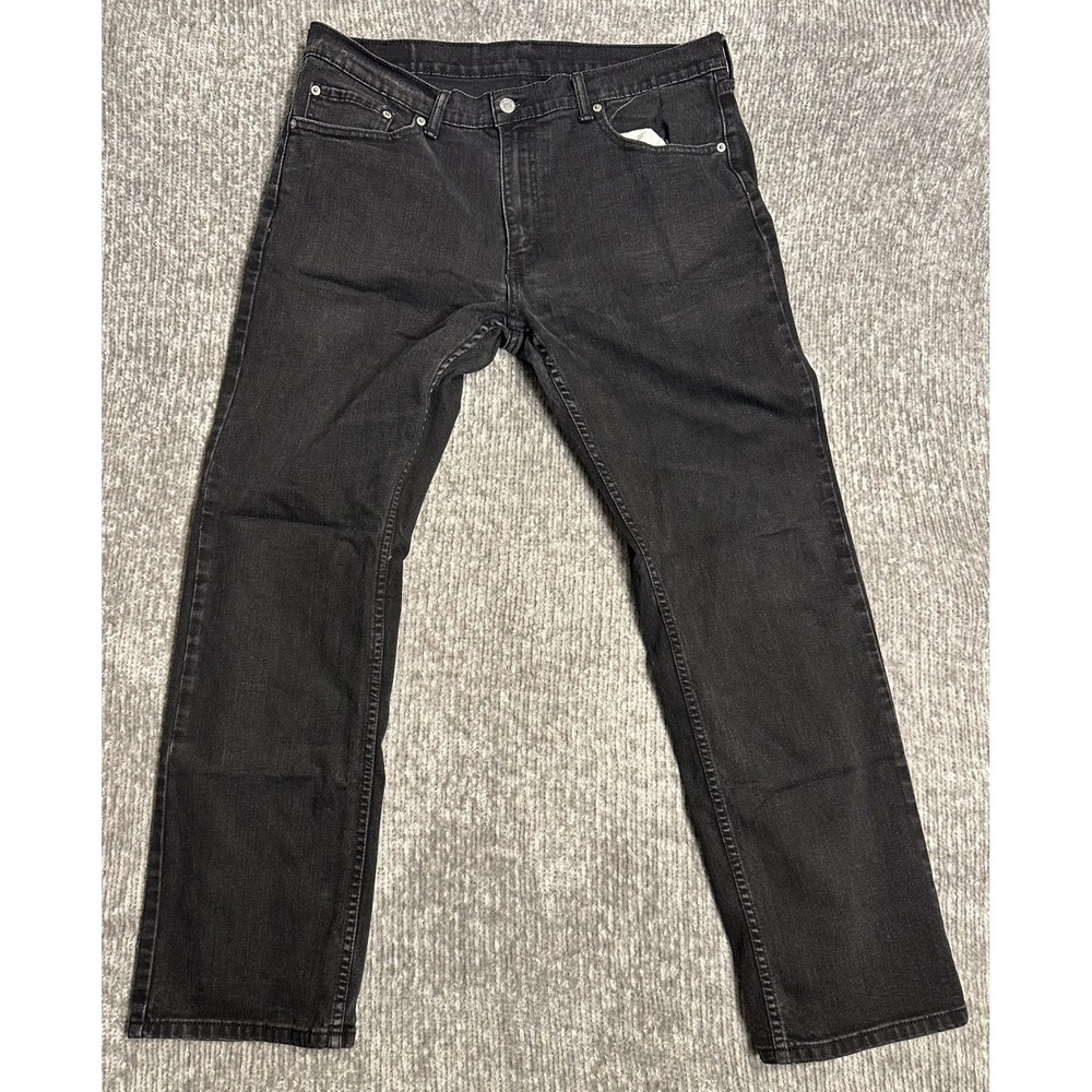 Levi's 559 Relaxed Straight Jeans Mens 36x32 Faded Black Denim Red Tab